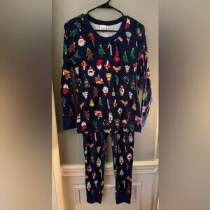 Hanna Andersson Blue and Red Holiday Pajamas